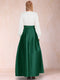 Satin A-Line/Princess V-Neck Floor-Length Long Sleeves Mother of the Bride Dresses With Belt