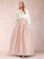 Satin A-Line/Princess V-Neck Floor-Length Long Sleeves Mother of the Bride Dresses With Belt