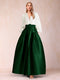 Satin A-Line/Princess V-Neck Floor-Length Long Sleeves Mother of the Bride Dresses With Belt