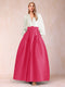 Satin A-Line/Princess V-Neck Floor-Length Long Sleeves Mother of the Bride Dresses With Belt