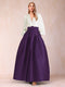 Satin A-Line/Princess V-Neck Floor-Length Long Sleeves Mother of the Bride Dresses With Belt