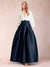 Satin A-Line/Princess V-Neck Floor-Length Long Sleeves Mother of the Bride Dresses With Belt