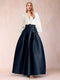 Satin A-Line/Princess V-Neck Floor-Length Long Sleeves Mother of the Bride Dresses With Belt