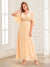 A-Line/Princess V-Neck Short Sleeves Ankle-Length Mother of the Bride Dresses With Sash