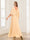 A-Line/Princess V-Neck Short Sleeves Ankle-Length Mother of the Bride Dresses With Sash