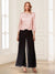 Scoop Long Sleeves 3 Pieces Pantsuits with Beading
