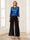 Scoop Long Sleeves 3 Pieces Pantsuits with Beading