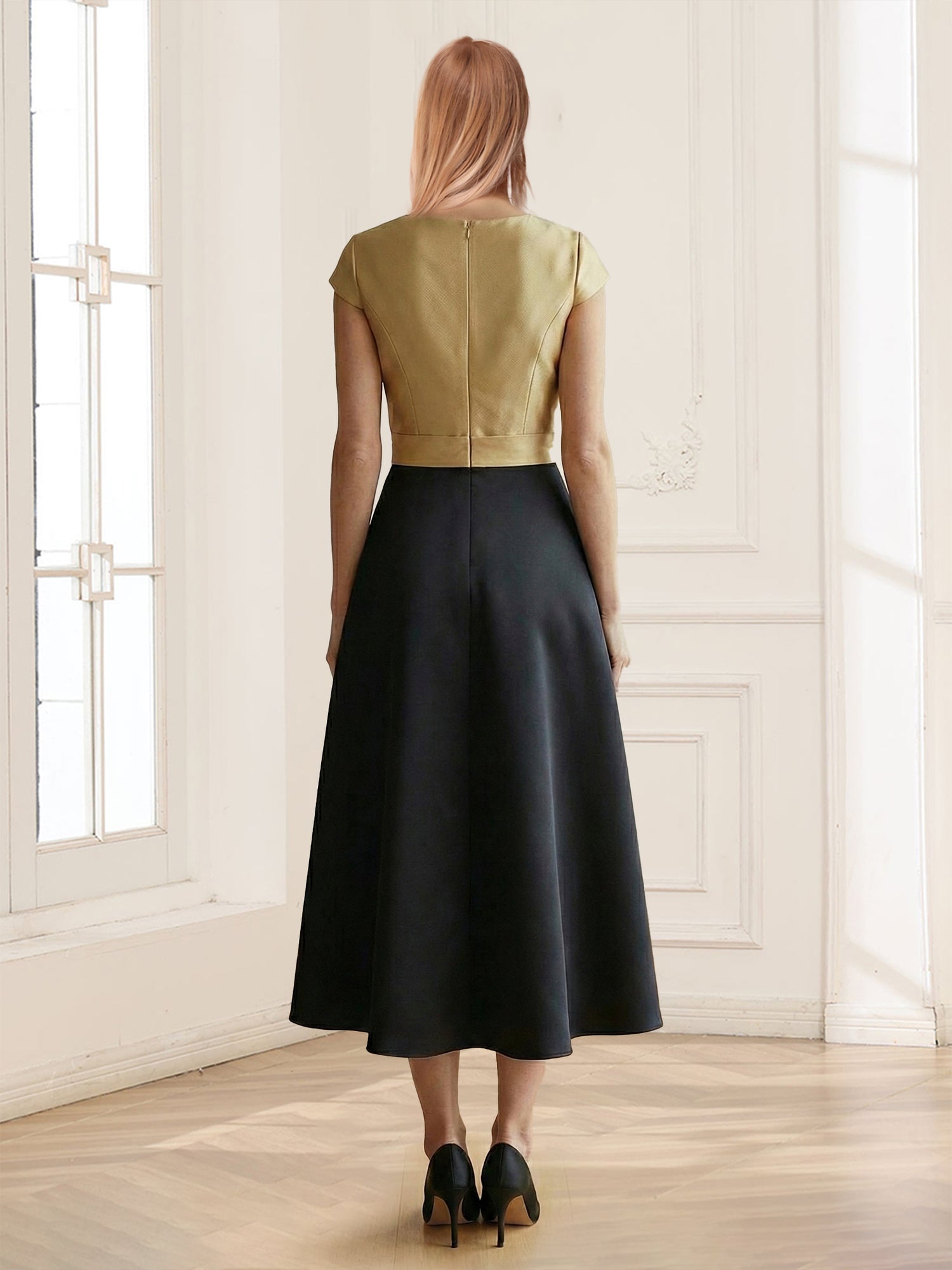 Satin A-Line/Princess V-Neck Sleeveless Ankle-Length Mother of the Bride Dresses with 3D Floral