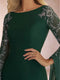 Chiffon A-Line/Princess Scoop Long Sleeves Mother of the Bride Dresses With Appliques