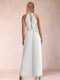 Halter Sleeveless Ankle-Length Mother of the Bride Pantsuits with Sash