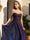 A-Line/Princess Spaghetti Straps Floor-Length Prom Dresses with Sequins