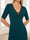 A-Line/Princess V-Neck Half Sleeves Floor-Length Mother of the Bride Dresses with Beading