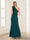 Sheath/Column One-Shoulder Floor-Length Sleeveless Satin Mother of the Bride Dresses with Ruffles