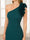 Sheath/Column One-Shoulder Floor-Length Sleeveless Satin Mother of the Bride Dresses with Ruffles