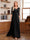 A-Line/Princess V-Neck Half Sleeves Floor-Length Mother of the Bride Dresses with Lace & Sequins