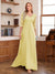 A-Line/Princess V-Neck Half Sleeves Floor-Length Mother of the Bride Dresses with Lace & Sequins
