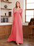 A-Line/Princess V-Neck Half Sleeves Floor-Length Mother of the Bride Dresses with Lace & Sequins