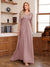 A-Line/Princess V-Neck Half Sleeves Floor-Length Mother of the Bride Dresses with Lace & Sequins