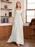 A-Line/Princess V-Neck Half Sleeves Floor-Length Mother of the Bride Dresses with Lace & Sequins