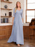A-Line/Princess V-Neck Half Sleeves Floor-Length Mother of the Bride Dresses with Lace & Sequins