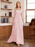 A-Line/Princess V-Neck Half Sleeves Floor-Length Mother of the Bride Dresses with Lace & Sequins