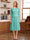 A-Line/Princess Scoop Half Sleeves Tea-Length Mother of the Bride Dresses with Lace&Embroidery