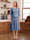A-Line/Princess Scoop Half Sleeves Tea-Length Mother of the Bride Dresses with Lace&Embroidery