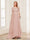A-Line/Princess Scoop Half Sleeves Floor-Length Mother of the Bride Dresses with Lace
