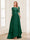 A-Line/Princess Scoop Half Sleeves Floor-Length Mother of the Bride Dresses with Lace