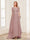 A-Line/Princess Scoop Half Sleeves Floor-Length Mother of the Bride Dresses with Lace