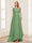 A-Line/Princess Scoop Half Sleeves Floor-Length Mother of the Bride Dresses with Lace