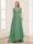 A-Line/Princess Scoop Half Sleeves Floor-Length Mother of the Bride Dresses with Lace