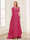 A-Line/Princess Scoop Half Sleeves Floor-Length Mother of the Bride Dresses with Lace