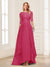 A-Line/Princess Scoop Half Sleeves Floor-Length Mother of the Bride Dresses with Lace