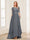 A-Line/Princess Scoop Half Sleeves Floor-Length Mother of the Bride Dresses with Lace