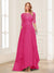 A-Line/Princess Scoop Half Sleeves Floor-Length Mother of the Bride Dresses with Lace
