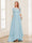 A-Line/Princess Scoop Half Sleeves Floor-Length Mother of the Bride Dresses with Lace