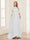 A-Line/Princess Scoop Half Sleeves Floor-Length Mother of the Bride Dresses with Lace
