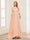 A-Line/Princess Scoop Half Sleeves Floor-Length Mother of the Bride Dresses with Lace