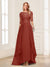 A-Line/Princess Scoop Half Sleeves Floor-Length Mother of the Bride Dresses with Lace