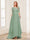 A-Line/Princess Scoop Half Sleeves Floor-Length Mother of the Bride Dresses with Lace