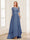 A-Line/Princess Scoop Half Sleeves Floor-Length Mother of the Bride Dresses with Lace
