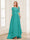 A-Line/Princess Scoop Half Sleeves Floor-Length Mother of the Bride Dresses with Lace
