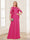 A-Line/Princess Scoop Half Sleeves Floor-Length Mother of the Bride Dresses with Lace&Ruched