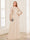 A-Line/Princess Scoop Half Sleeves Floor-Length Mother of the Bride Dresses with Lace&Ruched