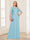 A-Line/Princess Scoop Half Sleeves Floor-Length Mother of the Bride Dresses with Lace&Ruched