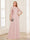 A-Line/Princess Scoop Half Sleeves Floor-Length Mother of the Bride Dresses with Lace&Ruched