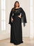 A-Line/Princess Scoop Half Sleeves Floor-Length Plus Size Mother of the Bride Dresses with Lace & Ruched