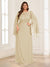 A-Line/Princess Scoop Half Sleeves Floor-Length Plus Size Mother of the Bride Dresses with Lace & Ruched