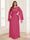 A-Line/Princess Scoop Half Sleeves Floor-Length Plus Size Mother of the Bride Dresses with Lace & Ruched